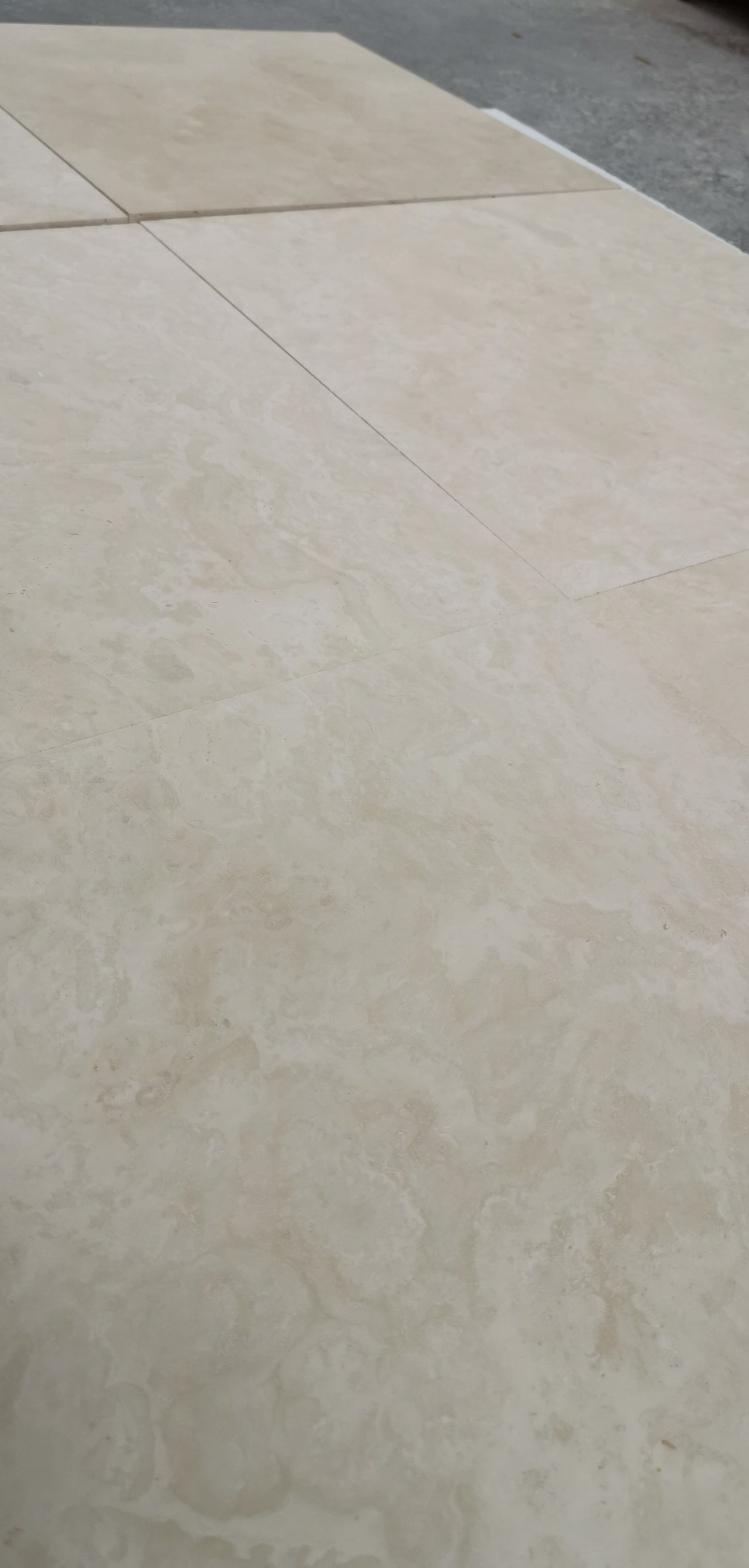 Ivory Travertine Filled & Honed Wall and Floor Standard Tile 12x12"