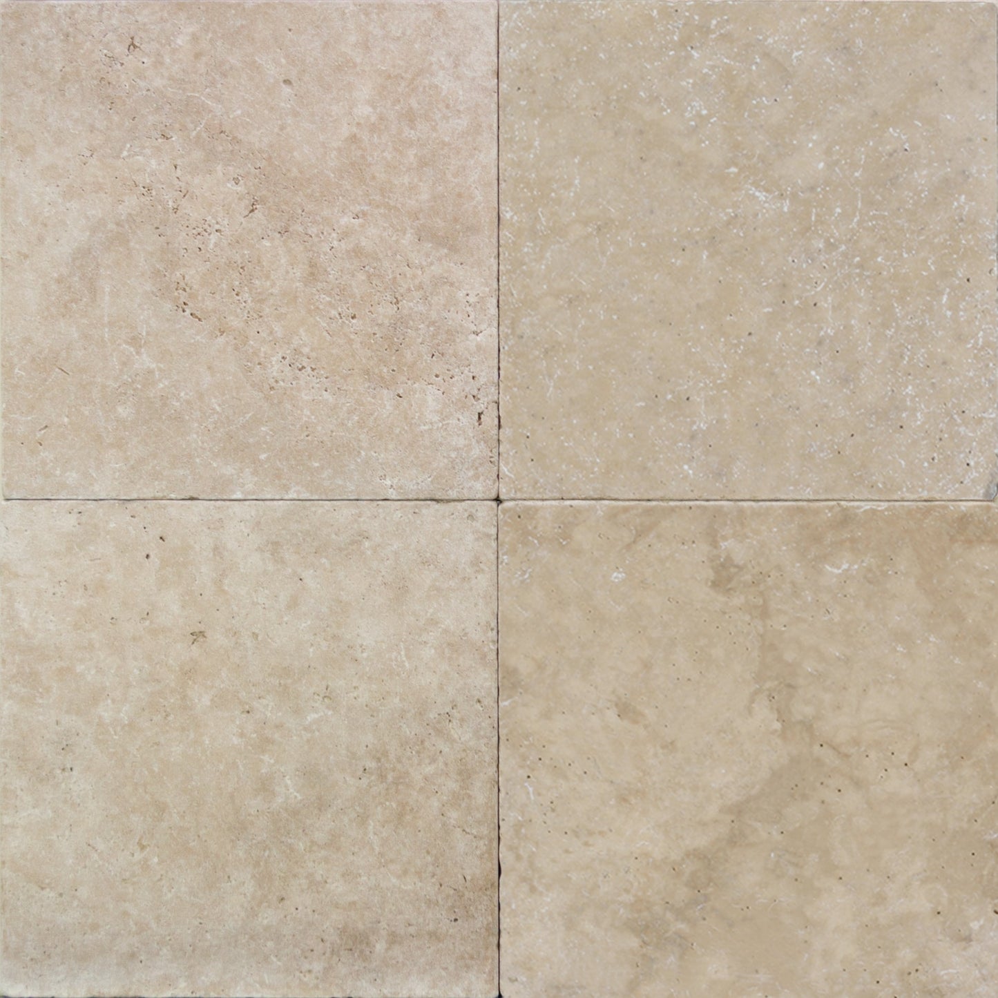 Latte Travertine Tumbled Exterior Pool Paver 16X16" 1 1/4"