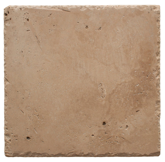 Mocha Noce Travertine Tumbled Pool Coping 12x12" 1.25"