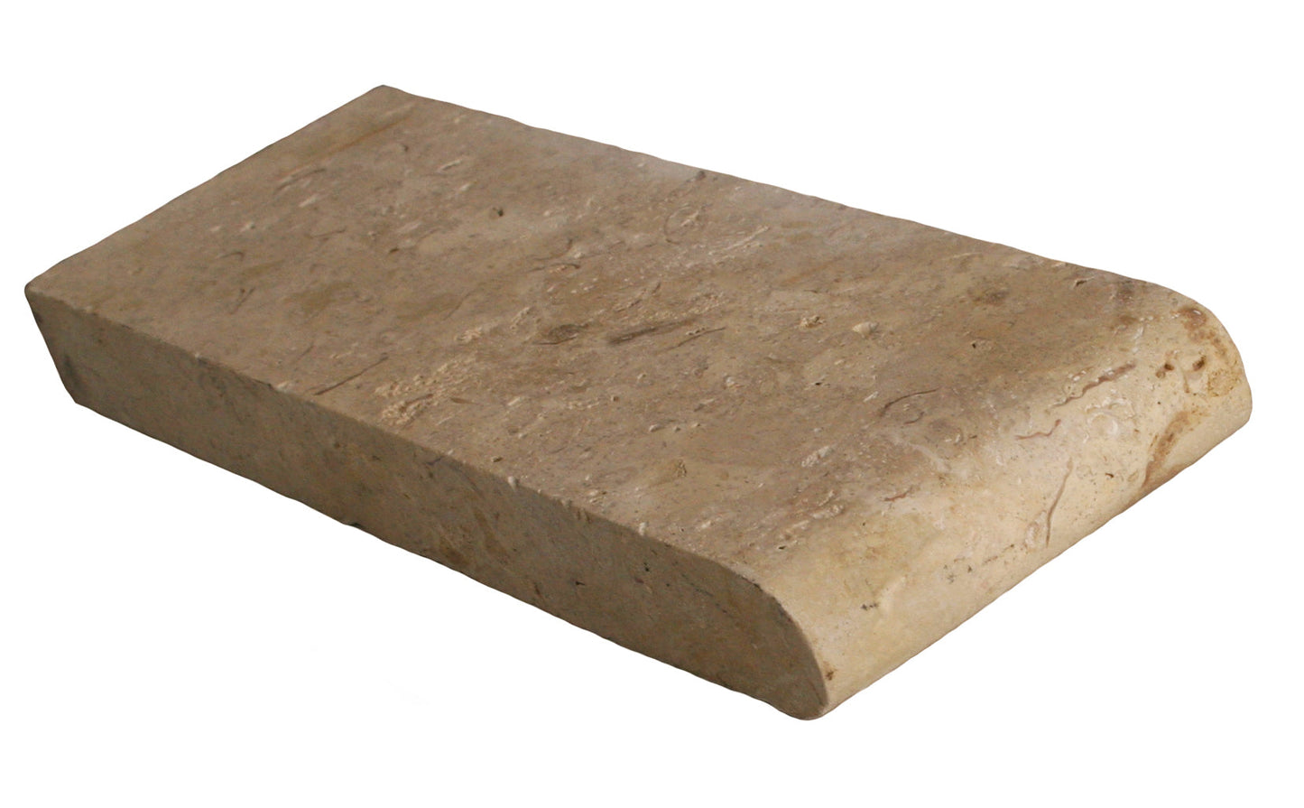 Mocha Noce Travertine Honed Pool Coping 4x12" 1.25"