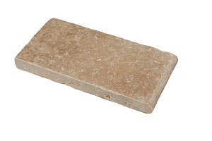 Mocha Noce Travertine Tumbled Pool Coping 6x12"  1.25"