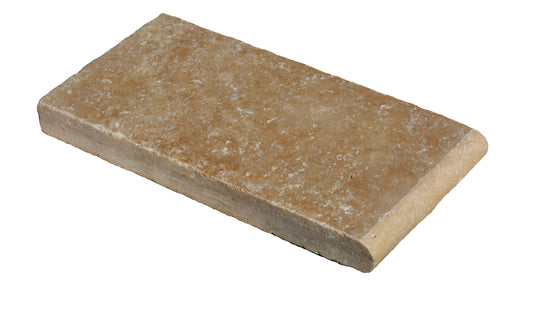 Mocha Noce Travertine Tumbled Pool Coping  6x12" 2"