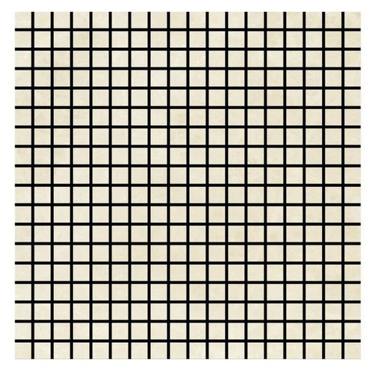 Noble White Cream Square Mosaic Tile 5/8×5/8"