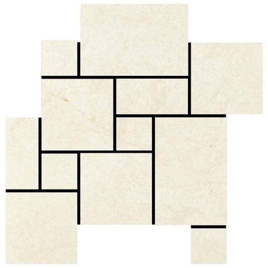 Noble White Cream Brushed Versailles Floor Tile