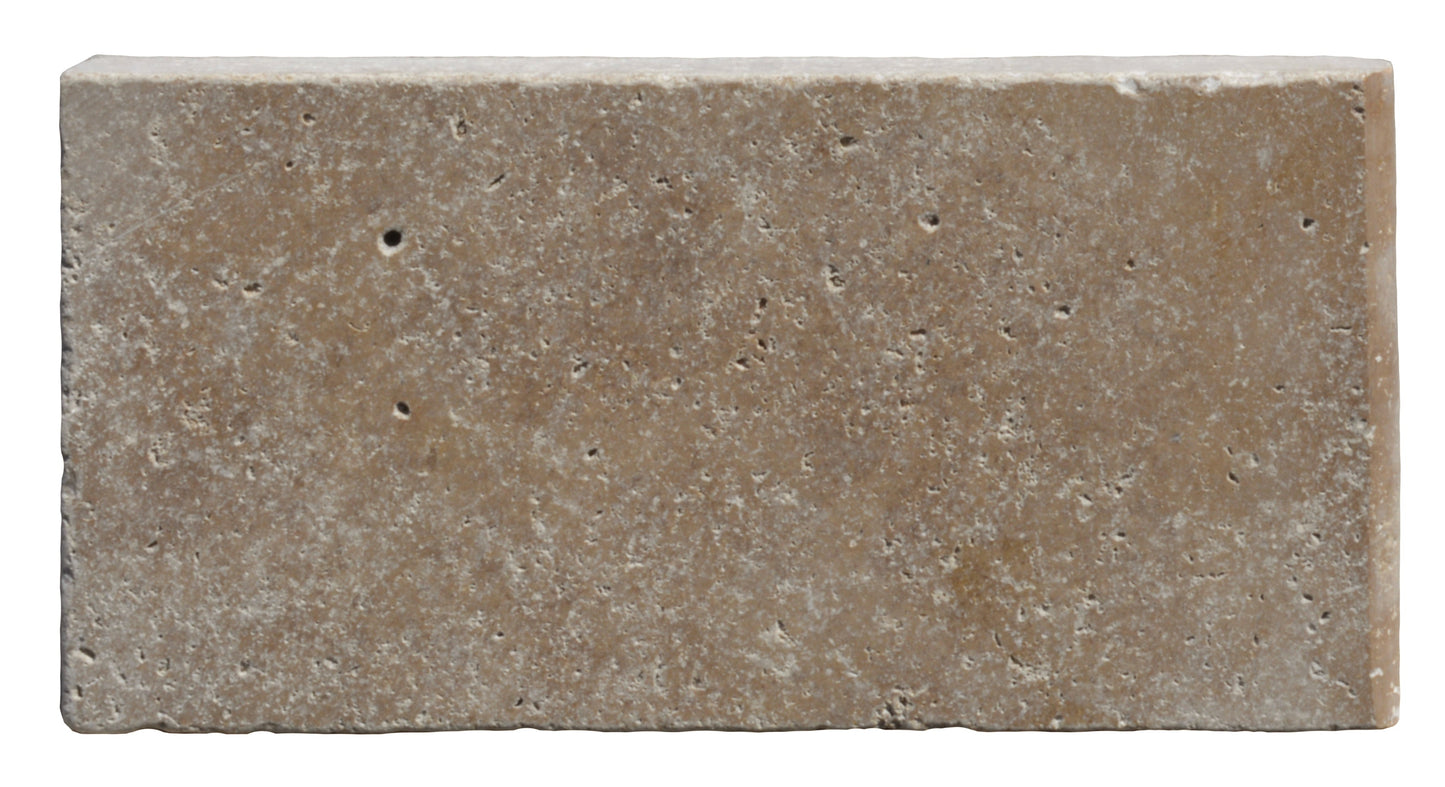 Noce Travertine Tumbled Pool Coping 6X12" 1 1/4"