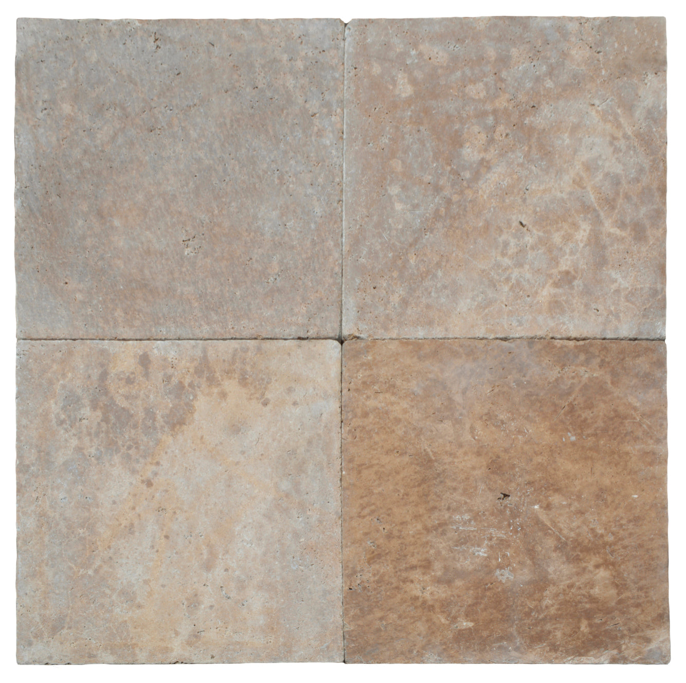 Noce Travertine Tumbled Exterior Pool Paver 24X24" 1 1/4"