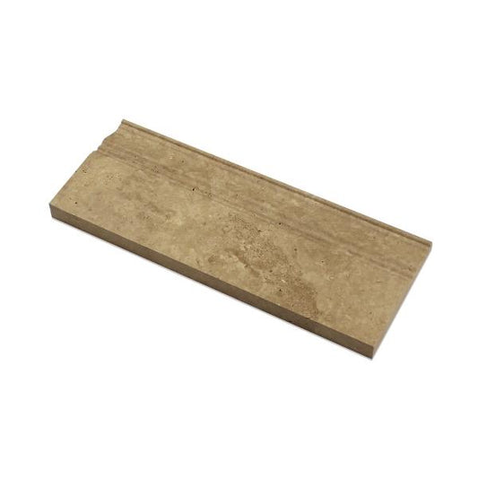 Noce Travertine Honed Baseboard Trim Tile 5x12"