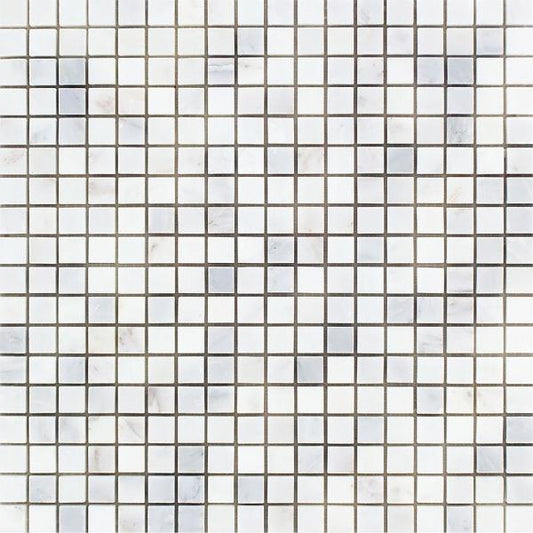 Oriental White Square Mosaic Tile 5/8x5/8"