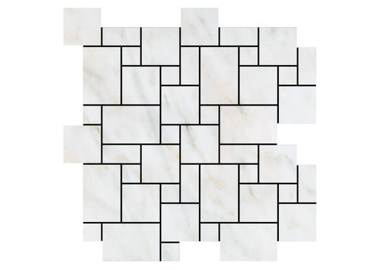 Oriental White Mini Versailles Pattern Mosaic Tile