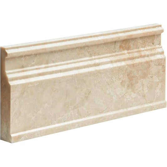 Queen Beige Polished Baseboard Trim Tile 4 3/4x12"