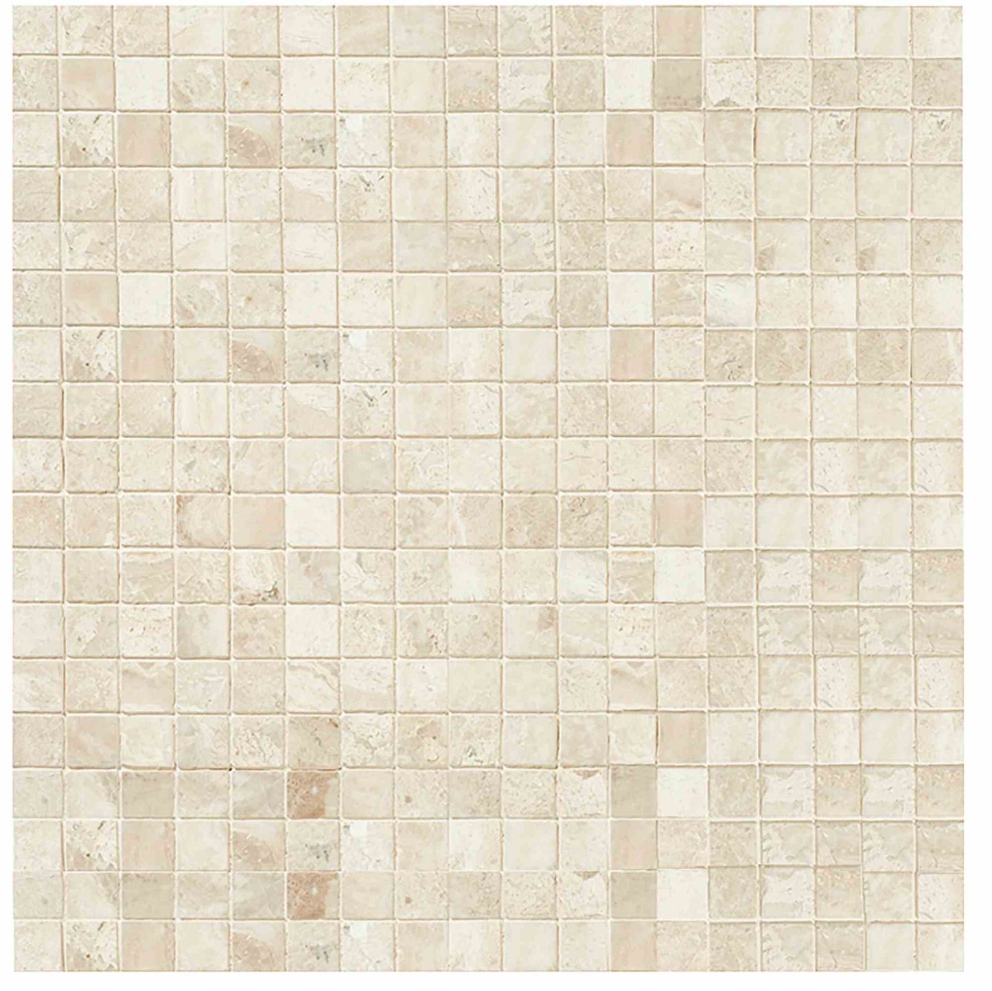 Queen Beige Polished Square Mosaic Tile 5/8x5/8"