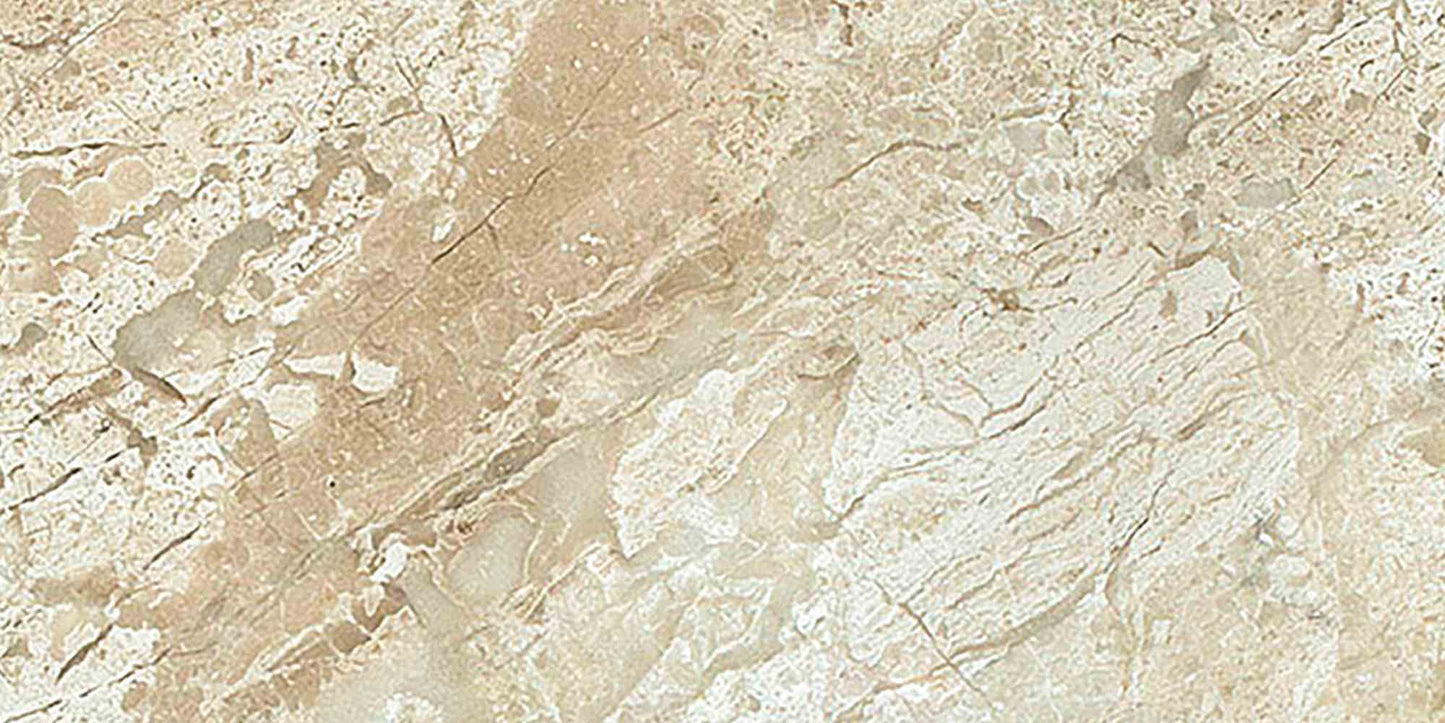Queen Beige Polished Wall and Floor Tile 6x12"