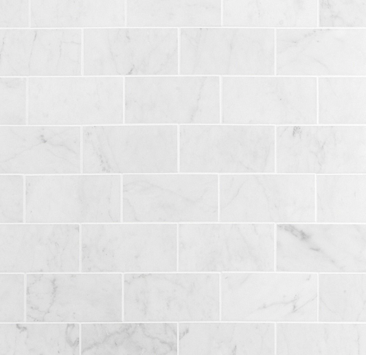 Carrara Italian White Wall and Floor Backsplash and Wall Tile 3x6"