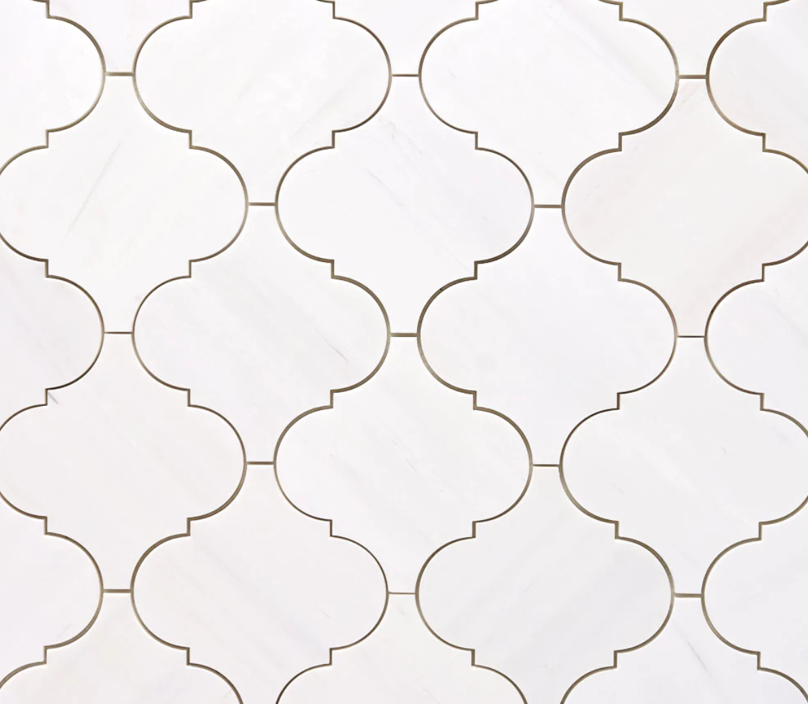 Bianco Dolomite Mosaic Arabesque Mosaic Tile