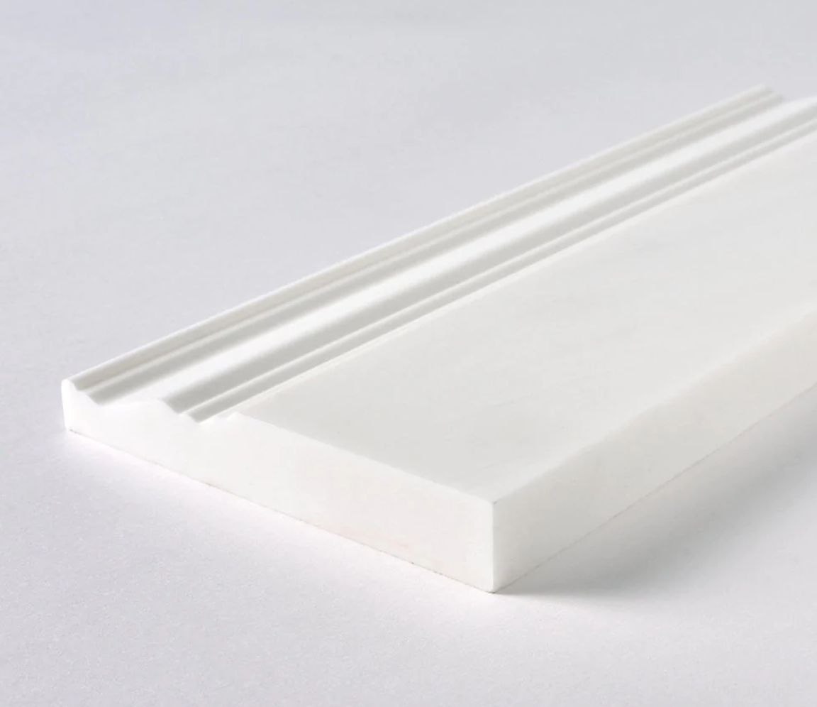 Bianco Dolomite Polished Baseboard Wall Trim Tile  4 3/4"x12"