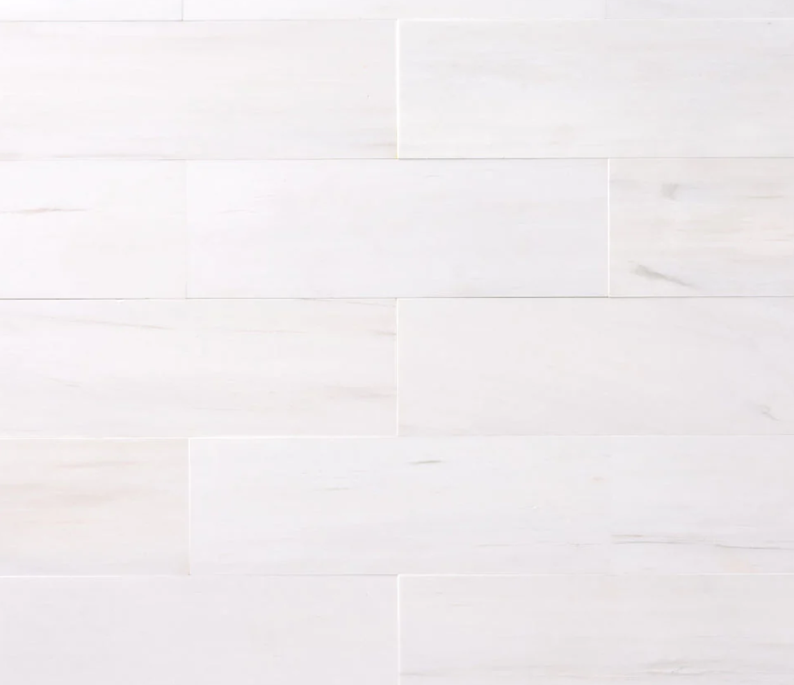 Bianco Dolomite Polished Wall and Floor Tile 6"X12"