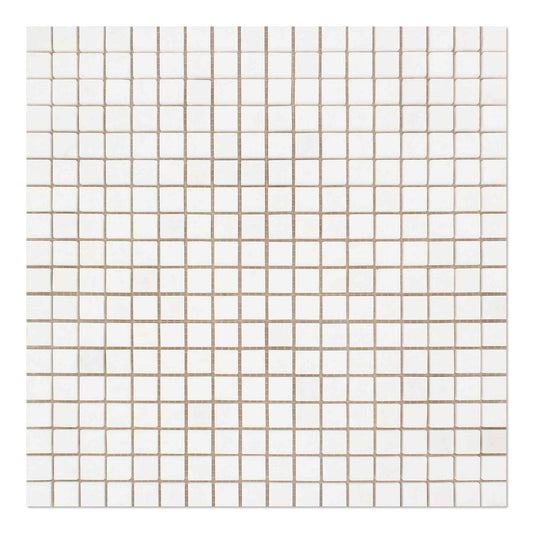 Thassos White Square Mosaic Tile 5/8 x 5/8"