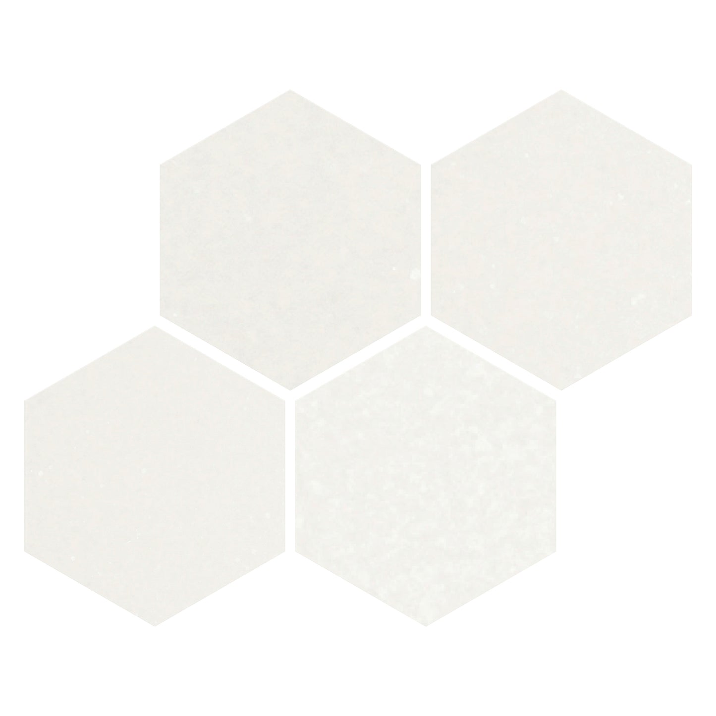 Thassos White Hexagon Mosaic Tile 6x6"