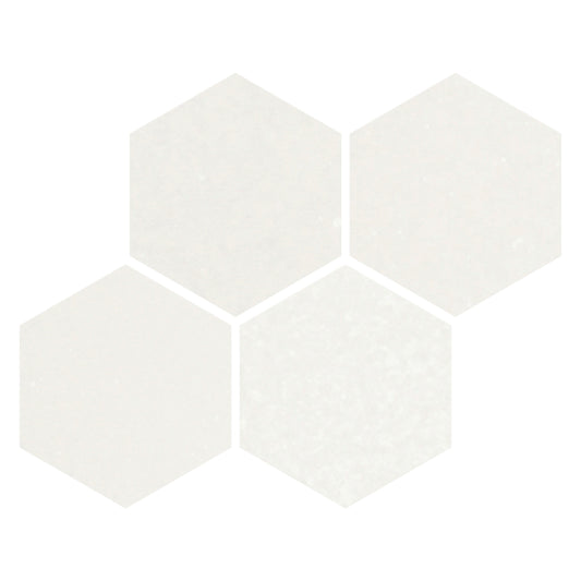 Thassos White Hexagon Mosaic Tile 6x6"