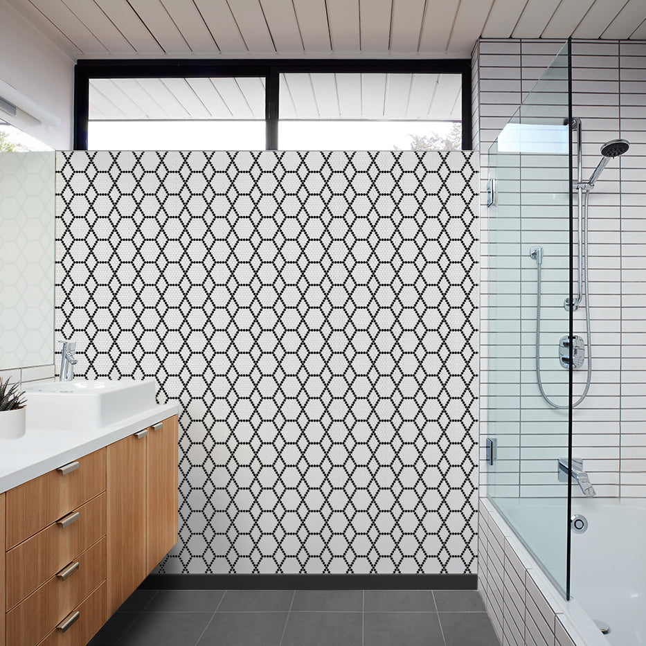 Tulle Geometro Backsplash Wall and Floor Mosaic Tile