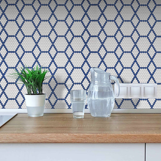 Tulle Geometro Backsplash Wall and Floor Mosaic Tile