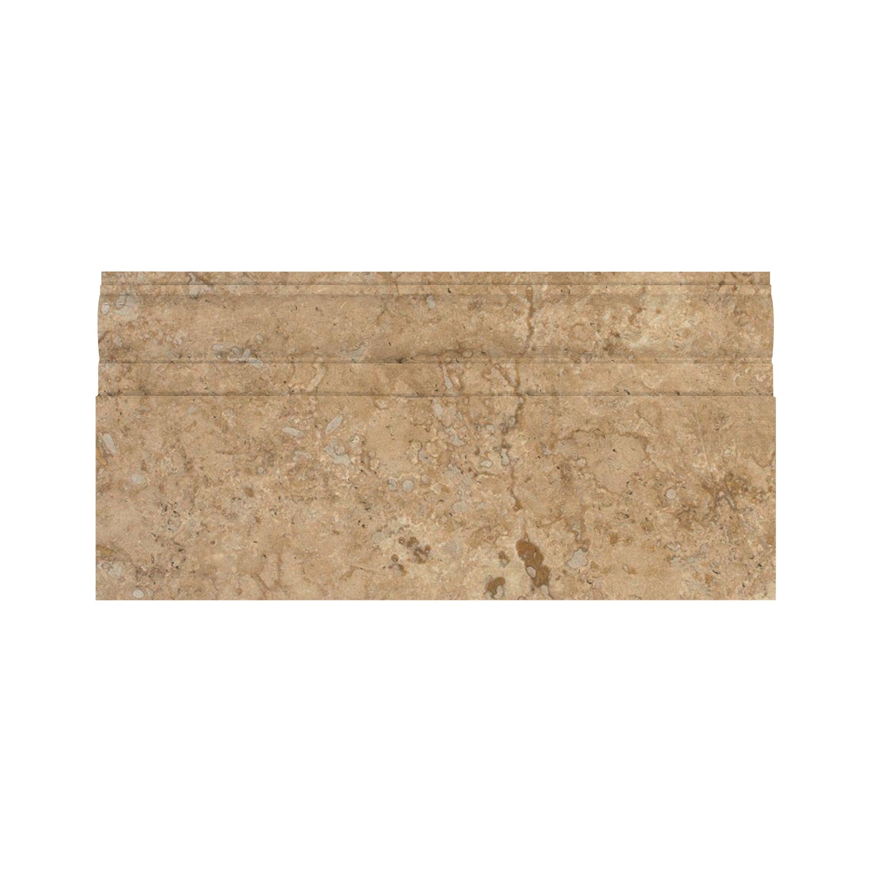 Walnut Travertine Honed Baseboard Trim Tile 5x12
