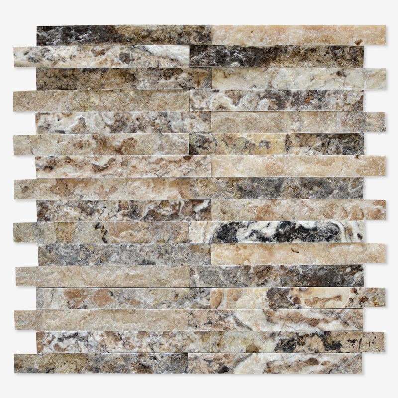 Antico Onyx 1" X 2" Brick Mosaic Split-Faced