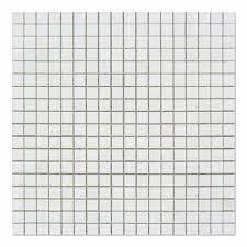 Thassos White Marble 1" X 1" 3/8 Mosaic Tile