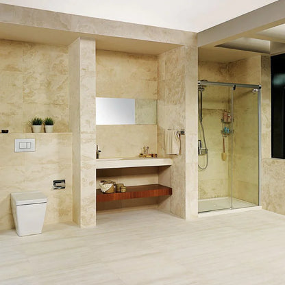 Ivory Travertine Filled & Honed Wall and Floor Tile 4x4"
